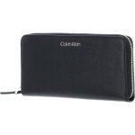 Calvin klein saffiano zip around wallet ck black [131164] - porte - monnaie porte monnaie
