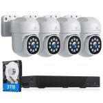 Camcamp kit camra surveillance poe wifi 5mp h. 265 + 500gb nvr vision nocturne intelligente