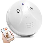 Cam�ra cach�e d�tecteur de fum�e - trahoo - wifi 5g - 1080p hd - vision nocturne - d�tection de mouvement ...