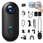 Cam�ra daction 4k �tanche 64 go mini bodycam v�lo dashcam wifi action camera cam�ra corps cam�ra moto ...