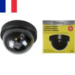 Caméra dôme vidéo surveillance factice led rouge dissuasion magasin commerce Caméra dôme vidéo surveillance factice led rouge dissuasion magasin commerce