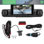 Cam�ra embarqu�e 1080p hd / arri�re 3 objectifs grand angle 170� �cran 27 pouces pour voiture