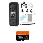 Cam�ra sport 4k / 30fps 128 go �cran hd 14 pouce wi - fi �tanche batterie 1800 mah noir