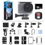 Camra sport akaso v50 pro etanche 4k 20 millions pixels avec 64go carte mmoire noir