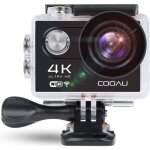 Camra sport cooau 4k wifi tanche 30m avec batteries rechargeables 1050mah et 19 accessoires