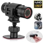 Caméra sport f9 hd 1080p pour casque moto et vélo avec enregistreur vidéo et caméscope dv - noir Caméra sport f9 hd 1080p pour casque moto et vélo avec enregistreur vidéo et caméscope dv - noir