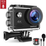 Camra sport - gris - 4k 20mp - tanche 40m - wifi - microphone externe - tlcommande - 2 batteries