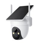 Camera surveillance exterieur solaire sans fil wifi 3mp 2k hd 360� ptz tech bc jours nuageux rechargeable ...