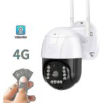 Cam�ra de surveillance ext�rieure 4g gsm sim v380 pro 1080p cloud zoom 4x ip66 protection de s�curit� ...