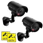Camra de surveillance de scurit factice duokon - noir - simulation led ir - utilisation intrieure ...