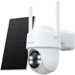 Camera surveillance wifi exterieure sans fil batterie - panneau solaire 2k camera solaire exterieur 24ghz ...