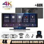 Camra de voiture 2160p + 1080p - dashcam avant et arrire avec gps - carplay & android auto - enregistrement ...