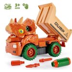 Camion benne jouet vhicule de chantier avec tournevis tricratops dinosaure jouets cadeau pour enfants ...