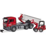 Camion man tgs avec benne amovible et chargeur schäffer Camion man tgs avec benne amovible et chargeur schäffer
