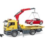 Camion dpannage man tgs avec vhicule roadster son et lumire - bruder - jaune - pour enfant de 4 ans ...