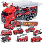 Camion de pompier avec 10 mini jouets - cadeau de noël pour enfants de 3 ans et plus Camion de pompier avec 10 mini jouets - cadeau de noël pour enfants de 3 ans et plus