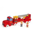 Camion de pompiers gant en bois janod - story - pour enfants ds 2 ans - rouge