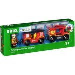 Camion de pompiers son et lumire brio - ravensburger - lance  incendie - mixte - ds 3 ans - 33811