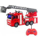 Camion de pompiers t�l�command� - ulisem - lumi�res led - mod�le ding�nierie - jeu interactif
