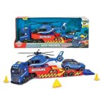 Camion porteur 40cm + hlicoptre + vhicule de gendarmerie - dickie