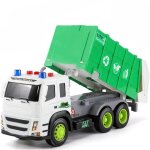 Camion poubelle jouet enfant - amoune - camion jouet avec lumire et son - vert - jouet educatif