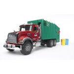 Camion poubelle mack granite - bruder - avec système de levage des poubelles - 2 bacs - vert Camion poubelle mack granite - bruder - avec système de levage des poubelles - 2 bacs - vert