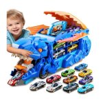 Camion de transport - jouet - dinosaure - 12 vhicules inclus - pour garons de 3  7 ans - portable