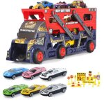 Camion de transport voiture enfant avec petite voiture panneaux route cadeau camion jouet pour 3 4 5 ...
