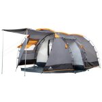 Campfeuer tente tunnel pour 4 personnes super gris - noir - orange Campfeuer tente tunnel pour 4 personnes super gris - noir - orange