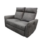 Canap 2 places lectrique relax gris anthracite lito