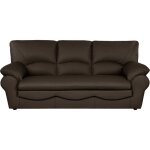 Canap� 3 places en 100% tout cuir italien vachette osatis couleur cchocolat