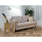 Cosmos - canapé 3 places convertible - couchage quotidien matelas 11 cm - en tissu - beige Cosmos - canapé 3 places convertible - couchage quotidien matelas 11 cm - en tissu - beige