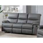 Canap 3 places relax en simili gris canby