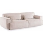 Canap 3 places. tissu velours ctel. 2 coussins dhoussables. wallas l 230 x p 98 x h 73cm