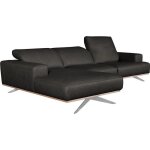 - canap� dangle en 100% tout cuir �pais de luxe italien 5 / 6 places porto noir angle gauche