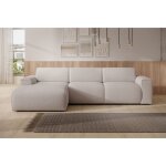 Canap� d?angle ? bouvi ? m�ridienne ? en bouclette ? beige clair ? gauche