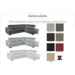 Canap dangle convertible en cuir italien de luxe 5 / 6 places tony avec coffre couleur personnalise ...