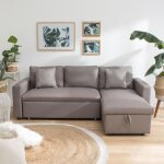 Canap� dangle convertible clark 3 places taupe