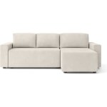 Canapé angle max convertible velours beige 4 places Canapé angle max convertible velours beige 4 places