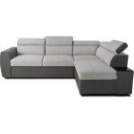 Canapé dangle convertible réversible - 4 / 5 places - kelio - tissu anthracite / gris - 3 tétières - ... Canapé dangle convertible réversible - 4 / 5 places - kelio - tissu anthracite / gris - 3 tétières - ...