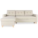 Canap� dangle convertible r�versible falko tissu beige - style scandinave