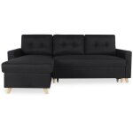 Canap� dangle convertible r�versible falko tissu noir - style scandinave