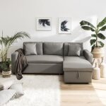 Canap� dangle convertible simili clark 3 places taupe