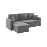 Canap dangle convertible en tissu gris chin fonc - ida - 3 places. fauteuil dangle rversible coffre ...
