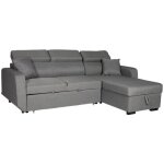Canapé dangle convertible warren 3 places gris Canapé dangle convertible warren 3 places gris