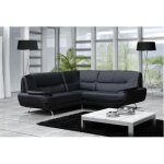 Canapé dangle - design - simili cuir noir - réversible - moelleux - couchage occasionnel Canapé dangle - design - simili cuir noir - réversible - moelleux - couchage occasionnel
