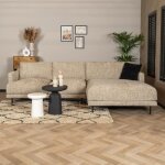 Canapé dangle droit denver en tissu chenille taupe - livin24 - moderne - 295 cm - 4 places - beige Canapé dangle droit denver en tissu chenille taupe - livin24 - moderne - 295 cm - 4 places - beige