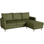 Canapé dangle fixe - 3 places - chipy - tissu lincoln kaki - pieds bois nature - 192 x 82 x 138 cm Canapé dangle fixe - 3 places - chipy - tissu lincoln kaki - pieds bois nature - 192 x 82 x 138 cm