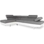 Canap� dangle gauche avec t�ti�res relevables charly gris et blanc