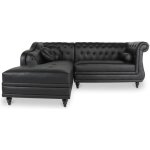 Canap� dangle gauche empire noir style chesterfield